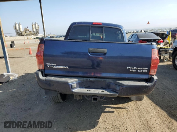2008 Toyota Tacoma PreRunner with VIN 3TMJU62N48M059131, listed as a Copart auction lot 60751455 with 125,672 mi miles and Salvage title. Bid and sale history available at DreamBid. Image 6.
