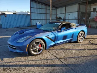 2014 Chevrolet Corvette 3LT with VIN 1G1YE2D72E5108811, listed as a Copart auction lot 74807174 with 57,060 mi miles and Salvage Title. Bid and sale history available at carsss.com. Image 1.