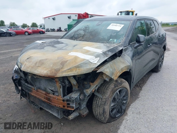 2022 Chevrolet Blazer LT with VIN 3GNKBCR43NS178406, listed as a IAAI auction lot 40300724 with 30,384 mi miles and . Bid and sale history available at DreamBid. Image 6.
