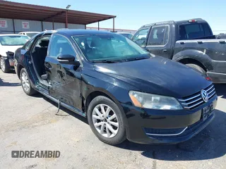 2013 Volkswagen Passat S with VIN 1VWAP7A38DC062085, listed as a IAAI auction lot 41836553 with 175,420 mi miles and . Bid and sale history available at DreamBid. Image 1.