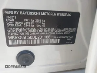 2013 BMW 5 Series 528i with VIN WBAXG5C50DD231166, listed as a IAAI auction lot 42622581 with 147,881 mi miles and . Bid and sale history available at DreamBid. Image 9.