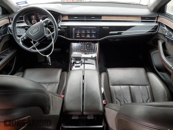 2019 Audi A8 L with VIN WAU8DAF82KN014043, listed as a Copart auction lot 41711205 with 74,642 mi miles and Salvage Title. Bid and sale history available at carsss.com. Image 8.