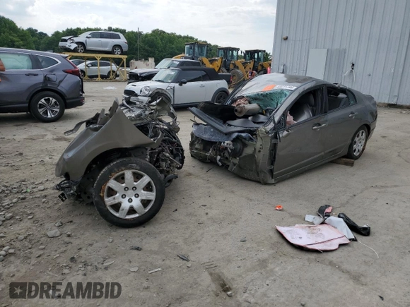 2007 Honda Civic Sdn LX with VIN 2HGFA16587H500074, listed as a Copart auction lot 59231744 with 0 mi miles and Salvage Title. Bid and sale history available at carsss.com. Image 1.