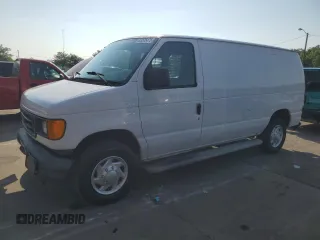 2007 Ford Econoline Cargo Commercial z VIN 1FTNE24W07DA33438, wystawiony jako Copart lot #63575475 z przebiegiem 176 740 mil mil oraz Szkoda całkowita • Salvage title. Historia ofert i sprzedaży dostępna na DreamBid. Obrazek 1.