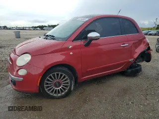 2012 FIAT 500 Lounge with VIN 3C3CFFCR0CT108588, listed as a Copart auction lot 62348085 with 132,740 mi miles and Salvage title. Bid and sale history available at DreamBid. Image 1.