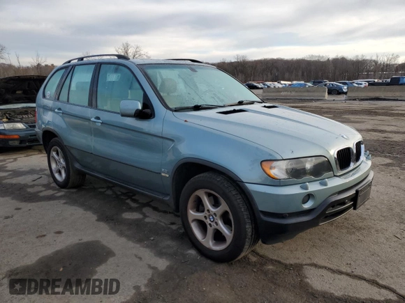 2003 BMW X5 3.0i with VIN 5UXFA53573LV74706, listed as a Copart auction lot 82641044 with 141,589 mi miles and Salvage Title. Bid and sale history available at carsss.com. Image 4.
