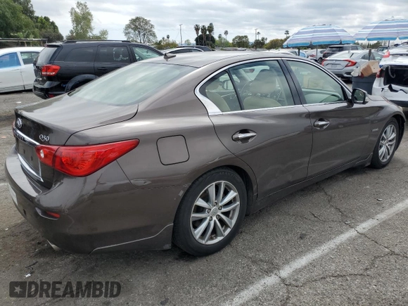 2014 Infiniti Q50 Hybrid Premium с VIN JN1AV7AP0EM691043, выставлен на аукционе Copart как лот 50598135 с пробегом 78 243 миль миль и Списание • Salvage title. История ставок и продаж доступна на DreamBid. Изображение 3.