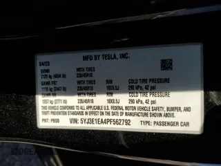 2023 Tesla Model 3 with VIN 5YJ3E1EA4PF562792, listed as a Copart auction lot 55994165 with 17,234 mi miles and Salvage title. Bid and sale history available at DreamBid. Image 13.