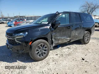 2022 Chevrolet Suburban Z71 with VIN 1GNSKDKD7NR251053, listed as a Copart auction lot 47225145 with 63,541 mi miles and Salvage Title. Bid and sale history available at carsss.com. Image 1.