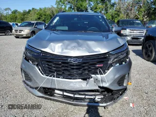 2024 Chevrolet Equinox RS with VIN 3GNAXMEG9RS122480, listed as a Copart auction lot 52601065 with 7,282 mi miles and Salvage Title. Bid and sale history available at DreamBid. Image 5.