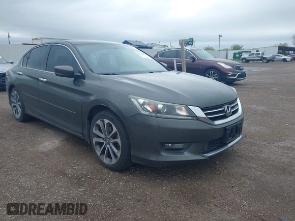 2014 Honda Accord Sedan Sport with VIN 1HGCR2F51EA005048, listed as a IAAI auction lot 41943732 with 221,068 mi miles. Bid and sale history available at carsss.com. Image 1.