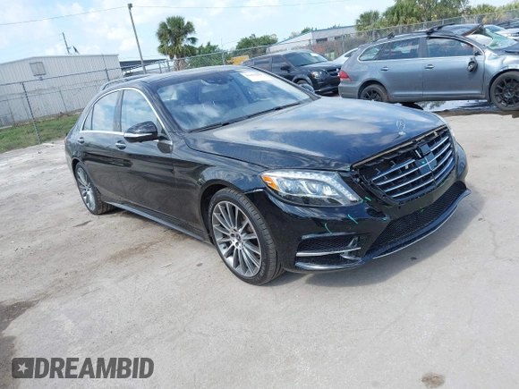 2015 Mercedes-Benz S-Class S 550 with VIN WDDUG8CB7FA091561, listed as a IAAI auction lot 41452399 with 60,530 mi miles. Bid and sale history available at carsss.com. Image 1.