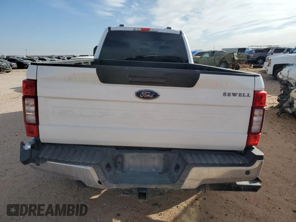 2022 Ford F-250 XL with VIN 1FT7W2BT6NEC15036, listed as a Copart auction lot 43412835 with 133,478 mi miles and Salvage title. Bid and sale history available at DreamBid. Image 6.
