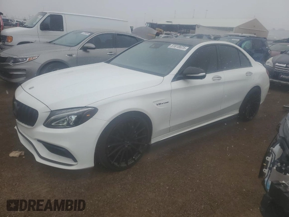 2018 Mercedes-Benz C 63 AMG with VIN 55SWF8GB5JU260006, listed as a Copart auction lot 51618625 with 84,383 mi miles and Salvage title. Bid and sale history available at DreamBid. Image 1.
