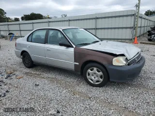 2000 Honda Civic VP with VIN 2HGEJ6612YH584853, listed as a Copart auction lot 87037754 with 169,552 mi miles and Salvage Title. Bid and sale history available at carsss.com. Image 4.