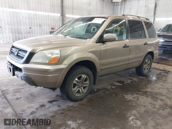 2005 Honda Pilot EX-L with VIN 2HKYF18535H541870, listed as a IAAI auction lot 41354455 with 0 mi miles. Bid and sale history available at carsss.com. Image 2.