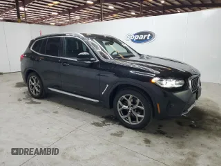 2024 BMW X3 xDrive30i with VIN 5UX53DP03R9T88438, listed as a Copart auction lot 52167265 with 30,466 mi miles and Clean Title. Bid and sale history available at carsss.com. Image 4.