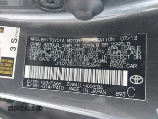 2013 Toyota Prius Two with VIN JTDZN3EU1D3282644, listed as a IAAI auction lot 42029272 with 121,734 mi miles and . Bid and sale history available at DreamBid. Image 9.