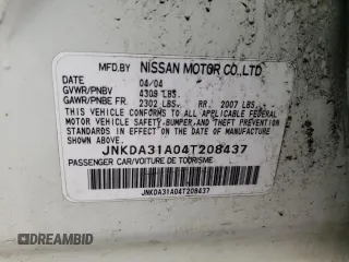 2004 Infiniti I35 with VIN JNKDA31A04T208437, listed as a Copart auction lot 45106595 with 77,132 mi miles and Salvage Title. Bid and sale history available at carsss.com. Image 12.