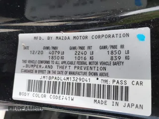 2021 Mazda 3 Premium with VIN JM1BPADL4M1329041, listed as a IAAI auction lot 42291604 with 93,248 mi miles and . Bid and sale history available at DreamBid. Image 9.