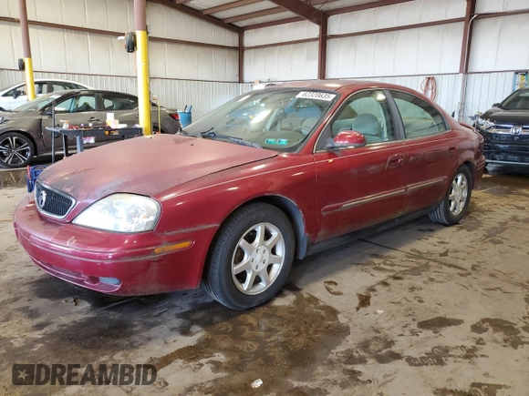 2002 Mercury Sable GS with VIN 1MEFM50U72G650578, listed as a Copart auction lot 62320635 with 74,043 mi miles and Salvage title. Bid and sale history available at DreamBid. Image 1.