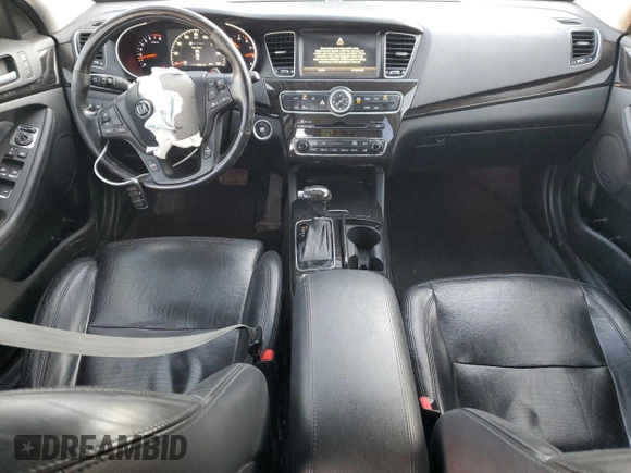2014 Kia Cadenza Premium with VIN KNALN4D71E5134021, listed as a Copart auction lot 43078535 with 119,622 mi miles and Salvage Title. Bid and sale history available at carsss.com. Image 8.
