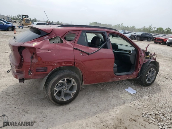 2025 Chevrolet Trax LT with VIN KL77LHEP1SC103128, listed as a Copart auction lot 50737475 with 5,360 mi miles and Salvage Title. Bid and sale history available at carsss.com. Image 3.