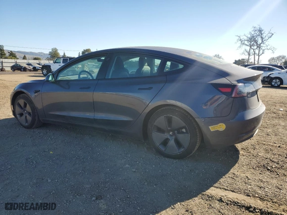 2022 Tesla Model 3 Long Range with VIN 5YJ3E1EB6NF237339, listed as a Copart auction lot 89144715 with 39,138 mi miles and Non Repairable. Bid and sale history available at carsss.com. Image 2.