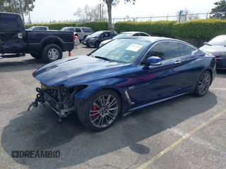 2017 Infiniti Q60 Red Sport 400 with VIN JN1FV7EK1HM610978, listed as a IAAI auction lot 41904287 with 80,066 mi miles and . Bid and sale history available at carsss.com. Image 2.