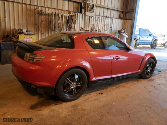 2004 Mazda RX-8 with VIN JM1FE17N440140786, listed as a Copart auction lot 85521824 with 173,920 mi miles and Salvage Title. Bid and sale history available at carsss.com. Image 3.