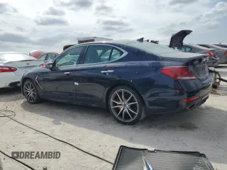 2020 Genesis G70 3.3T Advanced with VIN KMTG74LE5LU063621, listed as a Copart auction lot 74344614 with 20,611 mi miles and Non Repairable. Bid and sale history available at carsss.com. Image 2.