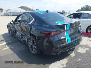 2021 Lexus IS 350 F Sport with VIN JTHGZ1B26M5040910, listed as a IAAI auction lot 42386842 with 26,627 mi miles and . Bid and sale history available at DreamBid. Image 3.