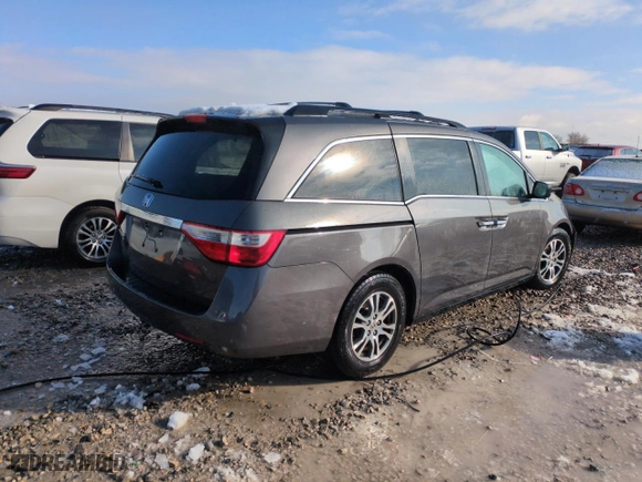 2013 Honda Odyssey EX with VIN 5FNRL5H40DB076506, listed as a Copart auction lot 45609935 with 170,046 mi miles and Salvage Title. Bid and sale history available at carsss.com. Image 3.