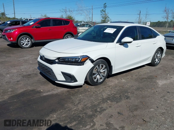2022 Honda Civic Sedan LX with VIN 2HGFE2F26NH545818, listed as a IAAI auction lot 41817630 with 28,650 mi miles. Bid and sale history available at carsss.com. Image 2.