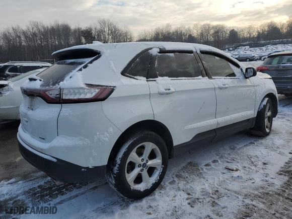 2017 Ford Edge SE with VIN 2FMPK4G99HBC34728, listed as a Copart auction lot 88916375 with 0 mi miles and Salvage Title. Bid and sale history available at carsss.com. Image 3.