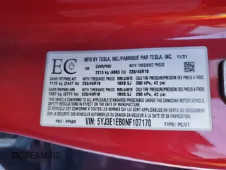 2022 Tesla Model 3 Long Range z VIN 5YJ3E1EB0NF107170, wystawiony jako Copart lot #79067033 z przebiegiem 51 921 mil mil oraz Czysty tytuł • Clean title. Historia ofert i sprzedaży dostępna na DreamBid. Obrazek 13.