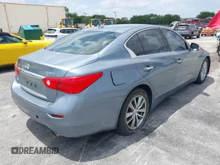 2016 Infiniti Q50 3.0t Premium with VIN JN1EV7AR3GM345977, listed as a IAAI auction lot 42093709 with 85,405 mi miles. Bid and sale history available at carsss.com. Image 4.