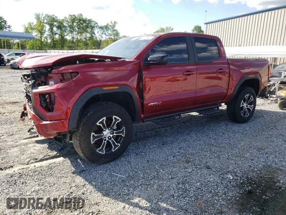 2024 GMC Canyon 4WD AT4 with VIN 1GTP6DEK3R1149427, listed as a Copart auction lot 55827855 with 12,411 mi miles and Salvage Title. Bid and sale history available at carsss.com. Image 1.