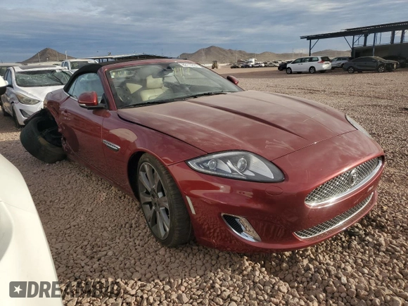 2013 Jaguar XK with VIN SAJWA4GB0DLB50530, listed as a Copart auction lot 82715724 with 24,634 mi miles and Salvage Title. Bid and sale history available at carsss.com. Image 4.