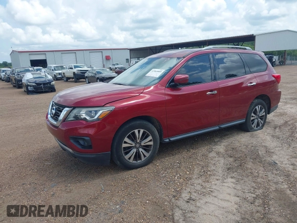 2017 Nissan Pathfinder S with VIN 5N1DR2MN2HC645683, listed as a IAAI auction lot 41964009 with 157,232 mi miles and . Bid and sale history available at DreamBid. Image 2.