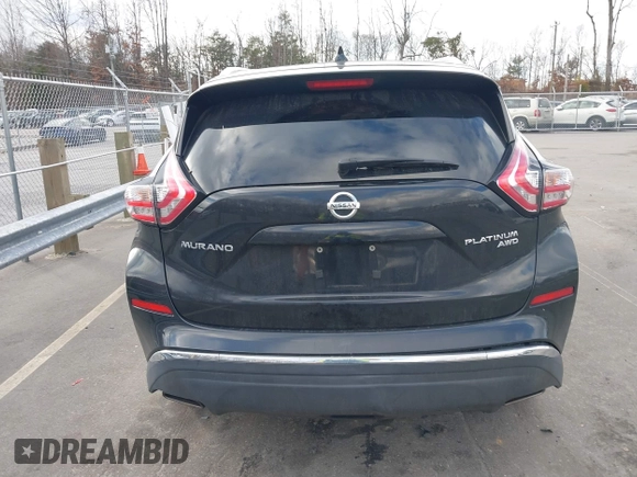 2017 Nissan Murano Platinum z VIN 5N1AZ2MH1HN186471, wystawiony jako IAAI lot #41233284 z przebiegiem 135 135 mil mil oraz . Historia ofert i sprzedaży dostępna na DreamBid. Obrazek 17.