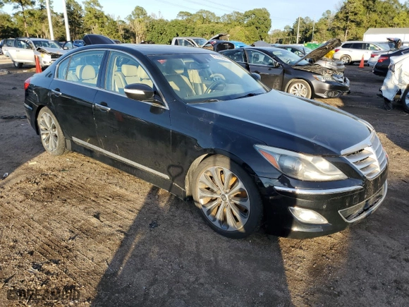 2014 Hyundai Genesis 5.0L R-Spec with VIN KMHGC4DH6EU260413, listed as a Copart auction lot 81470644 with 57,033 mi miles and Salvage Title. Bid and sale history available at carsss.com. Image 4.