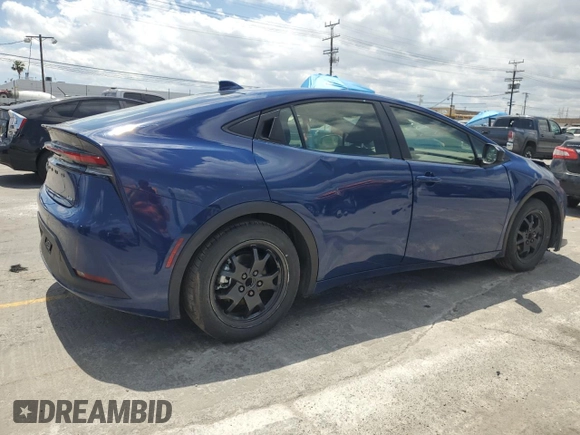 2024 Toyota Prius LE with VIN JTDACAAUXR3024790, listed as a Copart auction lot 57094995 with 38,968 mi miles and Salvage Title. Bid and sale history available at DreamBid. Image 3.