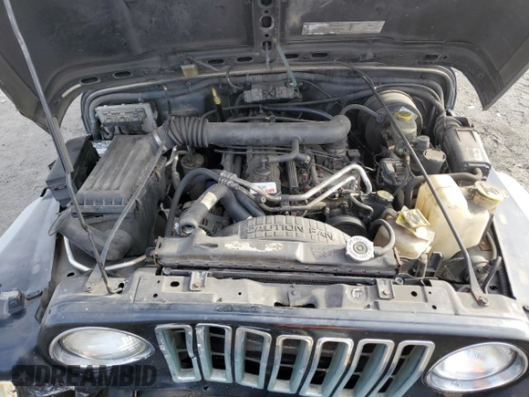 2002 Jeep Wrangler Sport with VIN 1J4FA49S32P758082, listed as a Copart auction lot 80692073 with 148,784 mi miles and Salvage Title. Bid and sale history available at carsss.com. Image 11.