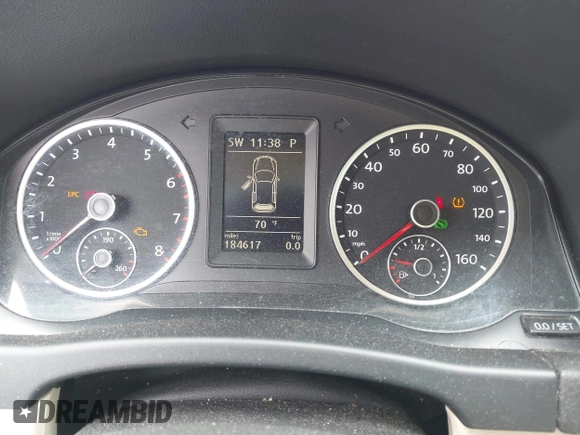 2012 Volkswagen Tiguan SE with VIN WVGBV7AX7CW552641, listed as a IAAI auction lot 42547566 with 184,617 mi miles and . Bid and sale history available at DreamBid. Image 7.
