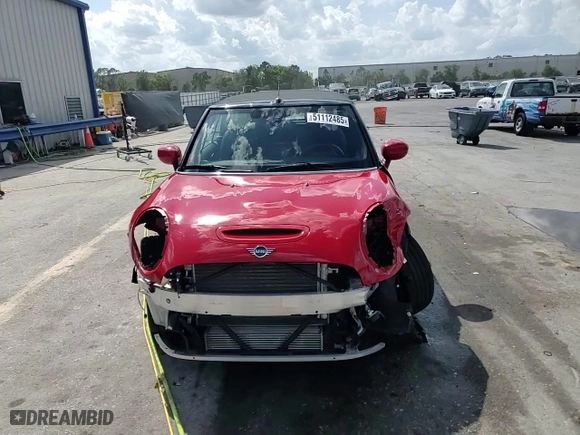 2024 MINI Convertible Cooper S with VIN WMW43DL09R3S05983, listed as a Copart auction lot 51112485 with 22,698 mi miles and Salvage Title. Bid and sale history available at carsss.com. Image 14.