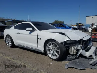 2019 Ford Mustang GT with VIN 1FA6P8CF3K5106281, listed as a Copart auction lot 59230645 with 76,999 mi miles and Salvage title. Bid and sale history available at DreamBid. Image 4.
