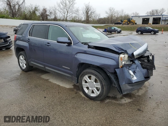 2013 GMC Terrain SLE with VIN 2GKALMEK7D6142568, listed as a Copart auction lot 51605435 with 107,536 mi miles and Salvage Title. Bid and sale history available at DreamBid. Image 4.