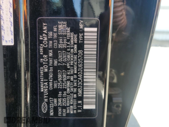2018 Hyundai Tucson SEL with VIN KM8J3CA40JU635708, listed as a Copart auction lot 54543145 with 63,668 mi miles and Clean Title. Bid and sale history available at carsss.com. Image 12.