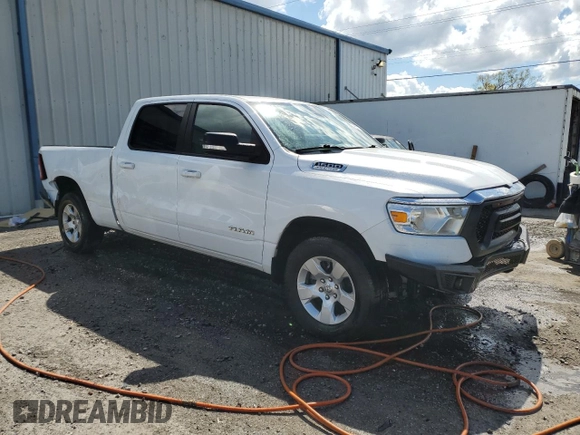 2022 Ram 1500 Big Horn with VIN 1C6RREMT2NN480011, listed as a Copart auction lot 46630725 with 77,951 mi miles and Salvage Title. Bid and sale history available at carsss.com. Image 4.